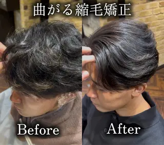 ショート 曲がる縮毛 フェザー ニュアンス  佐々木のヘアスタイル