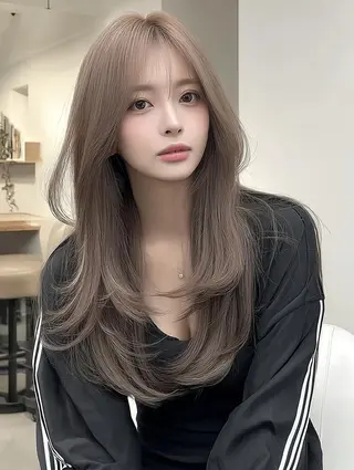 セミロング 青木 りおのヘアスタイル