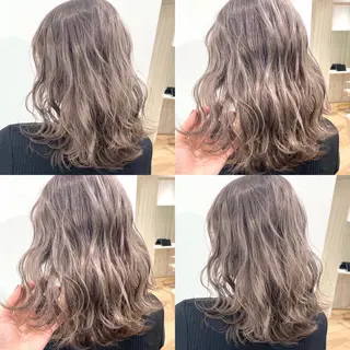 ミディアム カラー 🌙HIZUKI🌙 ハイトーン 艶髪のヘアスタイル