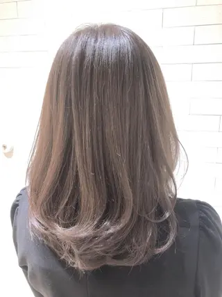 セミロング カラー ヘアアレンジ レイヤー×ヘッドスパ *保田遥*のヘアスタイル