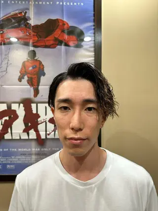 セミロング パーマ メンズ 七澤 颯太のヘアスタイル