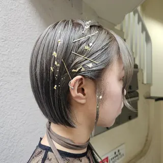 ショート ヘアアレンジ 🇰🇷透明感×ハイ トーン🌟tomoのヘアスタイル