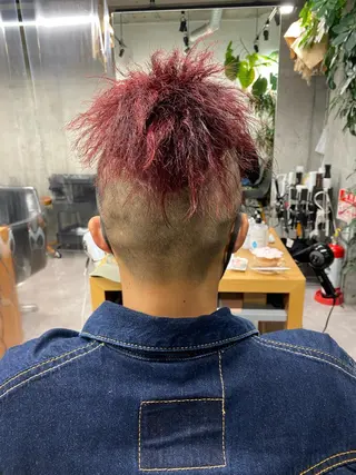 セミロング カラー パーマ メンズ ショート・ウルフ✂︎ 安住有咲子のヘアスタイル
