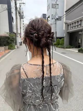 ヘアアレンジ 谷町/Le'a /竹原しおなのヘアスタイル