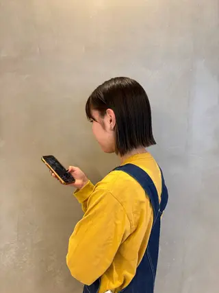 ミディアム エルロン 栢原のヘアスタイル