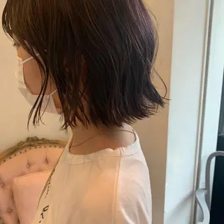 ミディアム カラー SAKINO. ベージュカラーのヘアスタイル