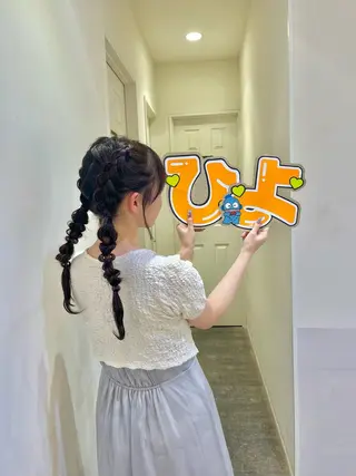 ヘアアレンジ エクステ🎀 暖色カラー🎀amiのヘアスタイル