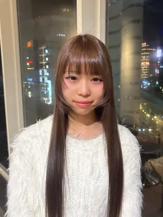 ロング カラー 💕ハイトーン艶 カラー💕ゆぅーなのヘアスタイル