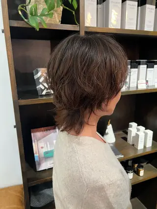 ミディアム デジタルパーマ 加藤園のヘアスタイル