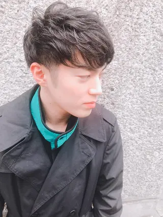 ショート カラー パーマ ヘアアレンジ メンズ ちこ .のヘアスタイル