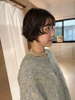 ショート パーマ yuria /ボブ/ レイヤー/三宮のヘアスタイル
