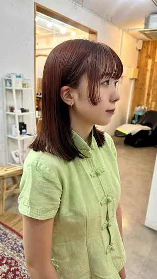 ミディアム カラー 🪭risa 暖色/レイヤー🪭のヘアスタイル