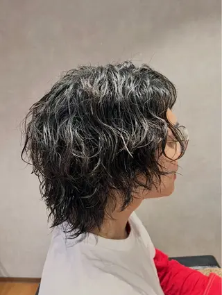 ショート パーマ メンズ特化☝️添田 好恵のヘアスタイル