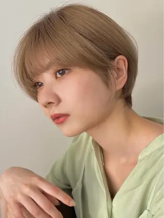 ショート カラー たなき ゆうかのヘアスタイル