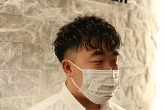 ショート パーマ メンズ 福留 叶太のヘアスタイル