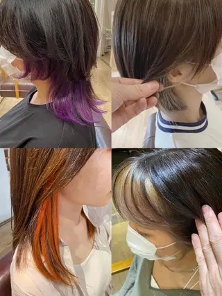 ミディアム カラー 前田 裕介のヘアスタイル