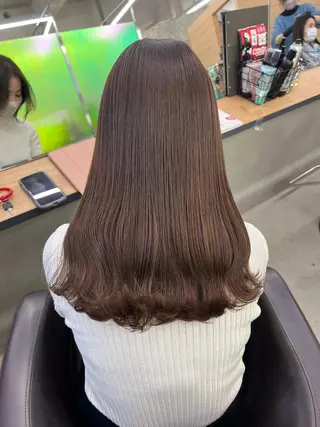 ミディアム カラー パーマ ヘアアレンジ 【ヘアケア特化型】 newi天王寺のヘアスタイル
