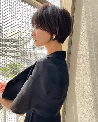 ショート カラー パーマ 平川 一真のヘアスタイル