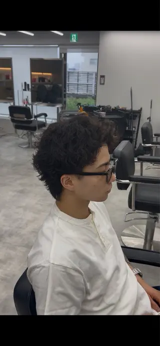 ショート パーマ メンズ カットモデル募集中 新潟万代/こたろ🐯のヘアスタイル