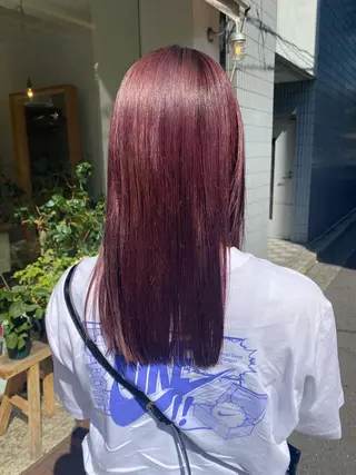 ロング カラー 安永 涼のヘアスタイル