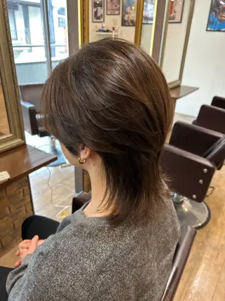 ミディアム パーマ メンズ men'ssalon Loui(ルイ)烏丸のヘアスタイル