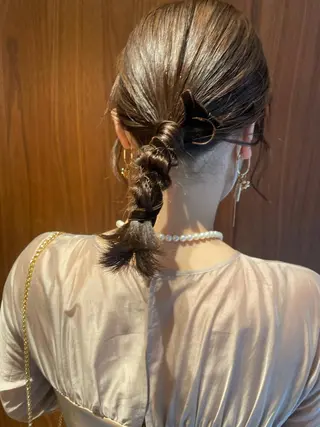 ミディアム ヘアアレンジ 齊藤 桃子のヘアスタイル