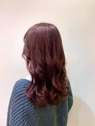 ロング カラー ミユ🎀長さ出し 🎨デザインカラーのヘアスタイル