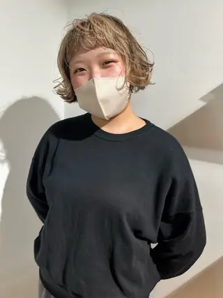 ショート カラー パーマ 🎀オイダイラ モモカ🎀のヘアスタイル