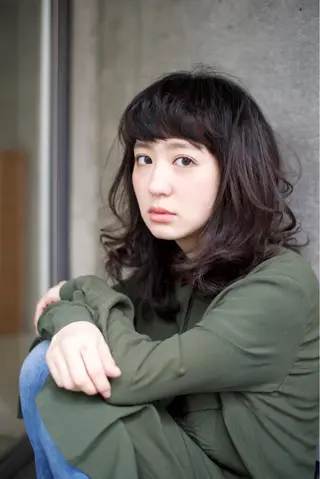 ミディアム セミロング カラー パーマ 【白髪ぼかし 専門GBG】自由が丘のヘアスタイル