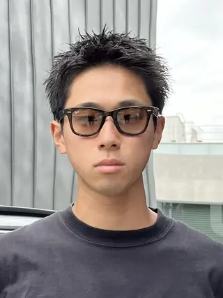 ショート カラー メンズ 渋谷 メンズカット 佐伯 将のヘアスタイル