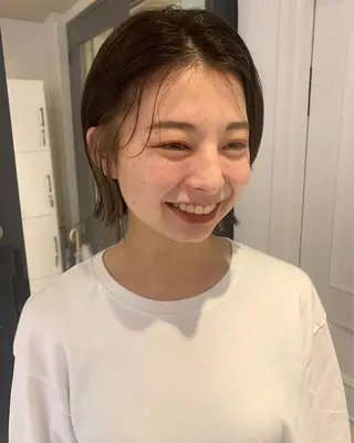ショート カラー パーマ ヘアアレンジ メンズ キッズ ネイル マツエク・マツパ ウルフレイヤーカット /チヒロのヘアスタイル