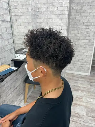 ミディアム カラー パーマ ヘアアレンジ メンズ キッズ ネイル マツエク・マツパ アイブロウ 🔥漢髪特化メンズ マネージャーYUKIのヘアスタイル