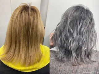 ロング カラー ヘアアレンジ メンズ 🧡可愛い色落ち🧡 ハイトーン特化🧡のヘアスタイル