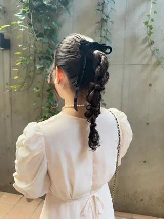 ミディアム ヘアアレンジ 🎗️【ヘアセット 美眉】吉川玲🎗️のヘアスタイル