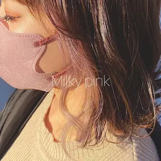 ミディアム カラー 𓅰なかがわ ふみな𓅯のヘアスタイル
