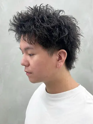 ショート カラー パーマ ACE men's salon 名駅店所属・✨️メンズ特化波巻き ツイスパ✨️松本真生のヘアスタイル