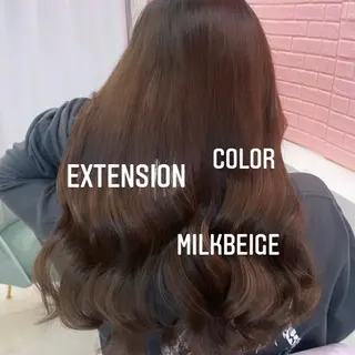 ロング カラー エクステ🩵ブリーチ 韓国ヘア🩵KAEのヘアスタイル