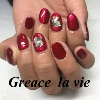 セミロング カラー パーマ ヘアアレンジ キッズ ネイル マツエク・マツパ Greace  la vieのネイルデザイン