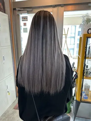 ロング カラー シールドヘアー/那覇 /縮毛矯正/ブリーチのヘアスタイル