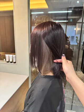 ミディアム カラー 山下 悠月のヘアスタイル