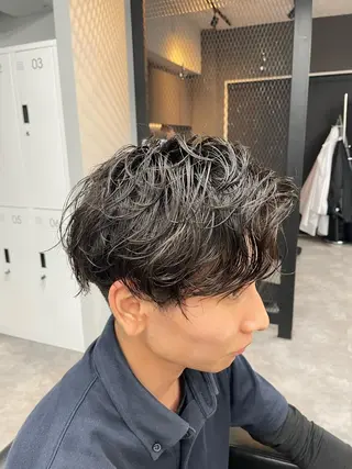 ショート パーマ ヘアアレンジ メンズ ⚡️王道メンズ⚡️ 北千住駅近!のヘアスタイル