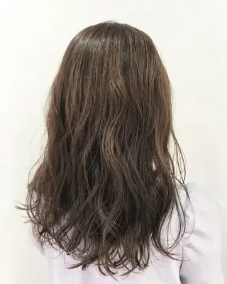 ロング カラー パーマ ヘアアレンジ マツエク・マツパ 韓国ヘア/レイヤー /透明感カラー❤️のヘアスタイル