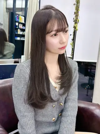 ミディアム カラー 韓国/ワンホンヘア 髪質改善/MaCoのヘアスタイル