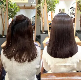 セミロング 美顔形成｜レイヤー ｜青山のヘアスタイル