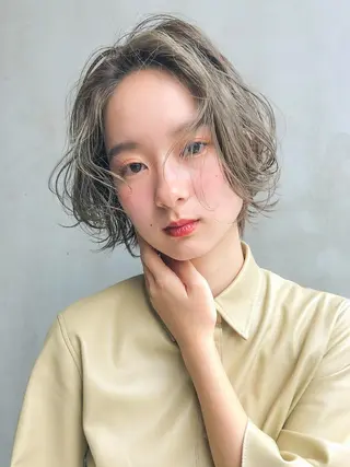 ショート カラー パーマ ヘアアレンジ ITbyALBUM 中野店のヘアスタイル