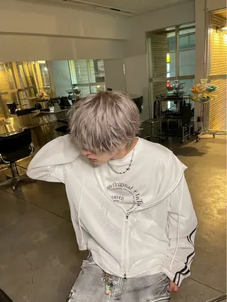 メンズ フェザーの鬼 🇰🇷yutoのヘアスタイル