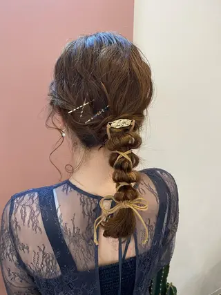 セミロング ヘアアレンジ pep natsumiのヘアスタイル