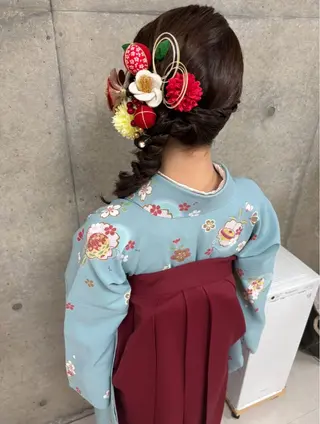 セミロング ヘアアレンジ 坂本 沙也加のヘアスタイル