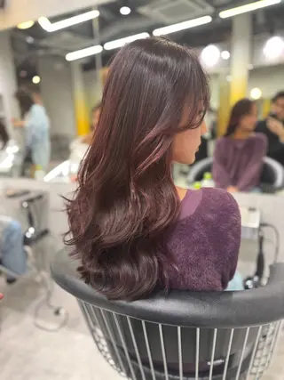 ロング パーマ 【レイヤーカット】 関根【コテ巻パーマ】のヘアスタイル