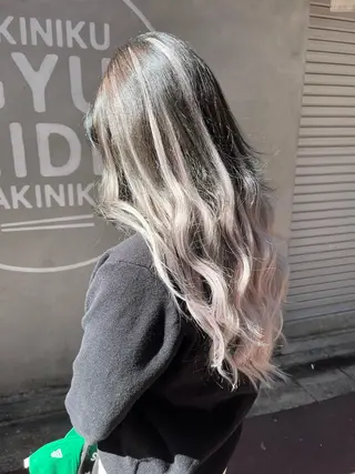 ロング カラー ヘアアレンジ NANOHA エクステ・ヘアセットのヘアスタイル